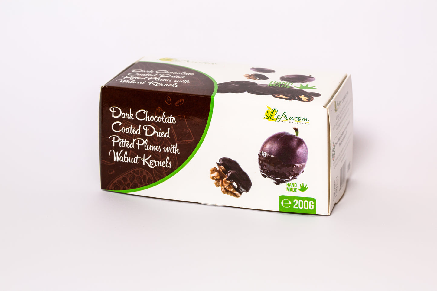 Dark Chocolate Coated Dried Plums and Walnut Kernels 200g "Lefrucom"