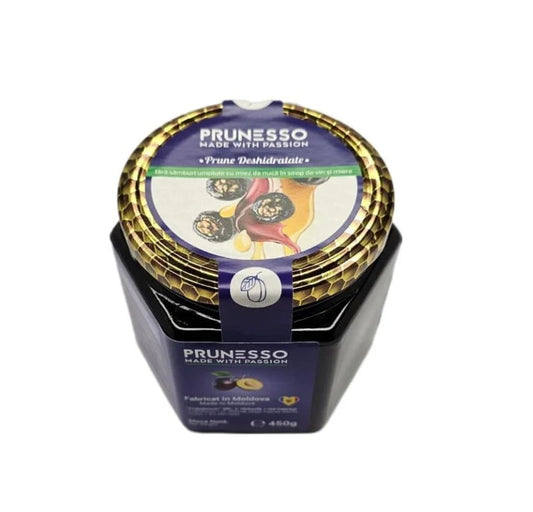 Dried plums stuffed with nuts in wine and honey syrop 420g